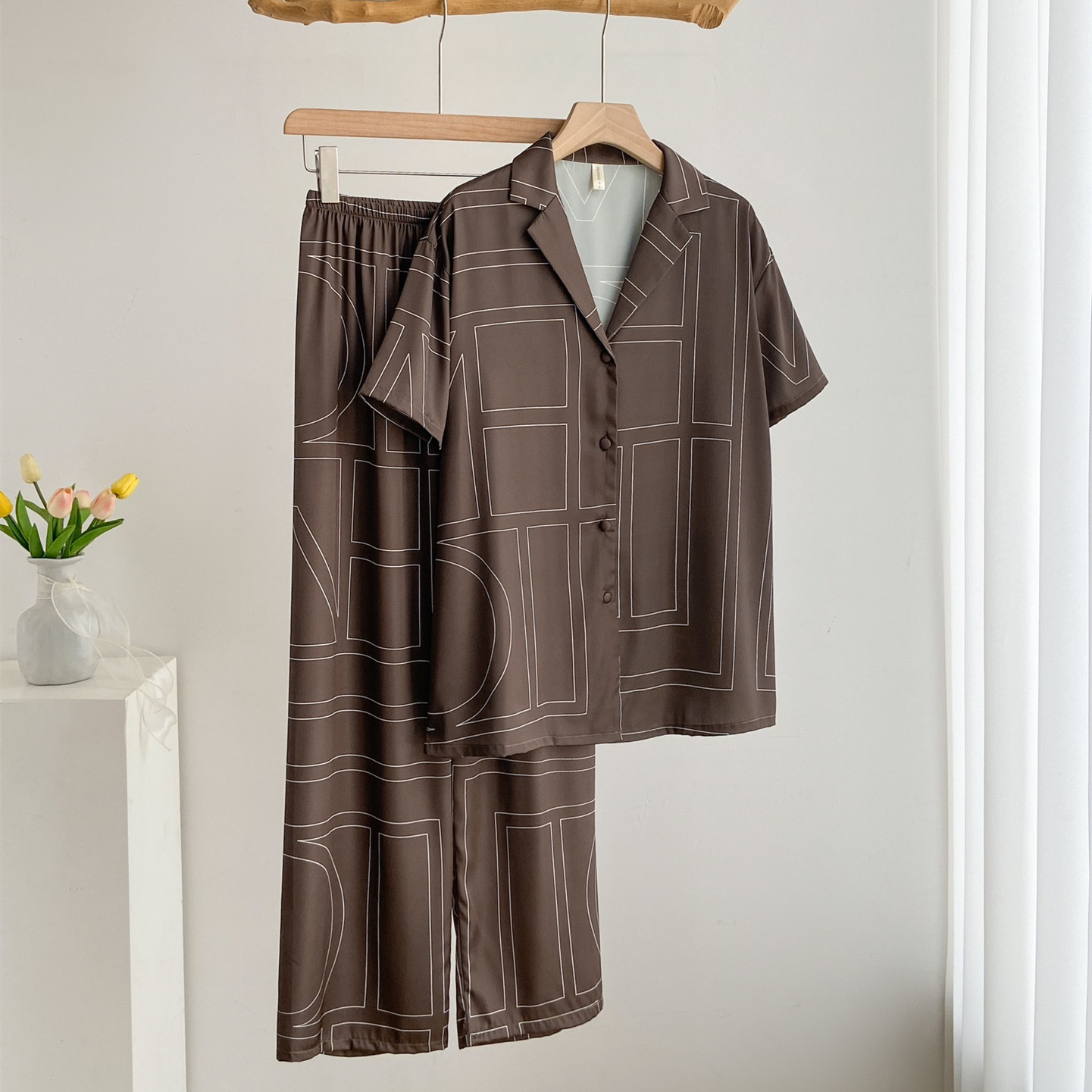Summer House Clothing - Neue Satin Luxus Druck Eis Seide