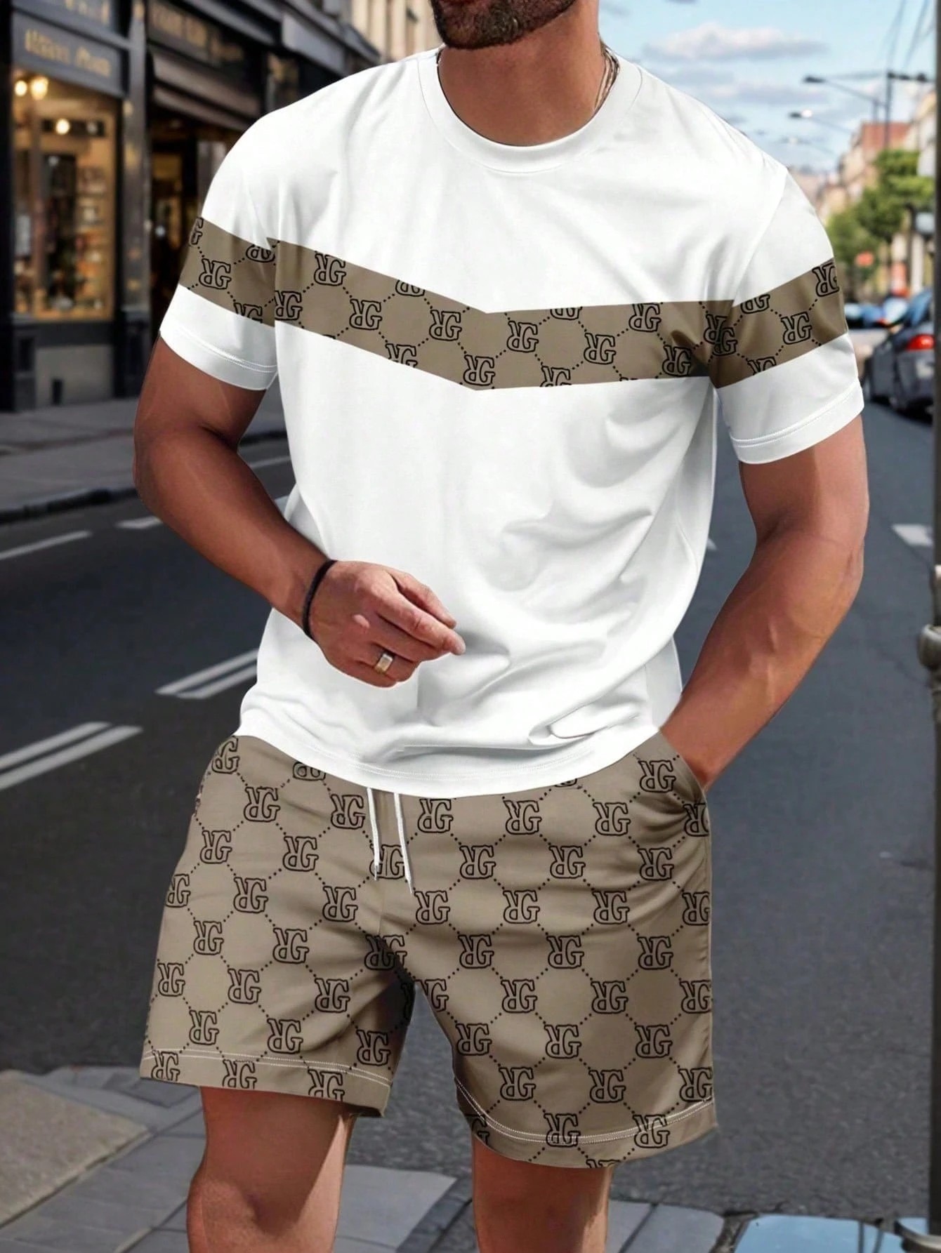 Summer Clothing Styles Men - 2026 Sommer Herrenanzug mit 3D-Druckmuster –