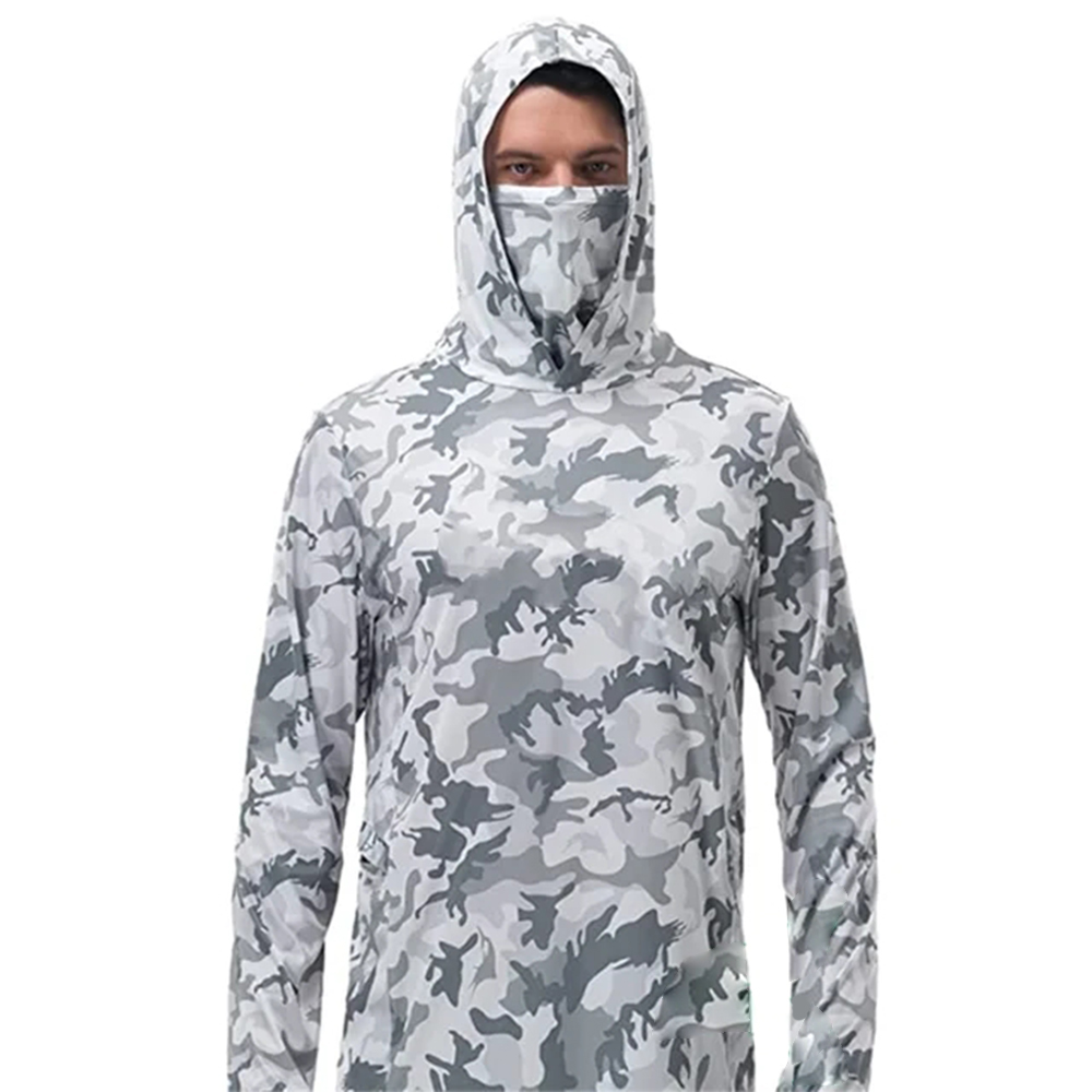 Summer Clothing Essentials - Sommer-Angelhoodies für Männer Jersey Tarnmuster Langarm-Angelhemd