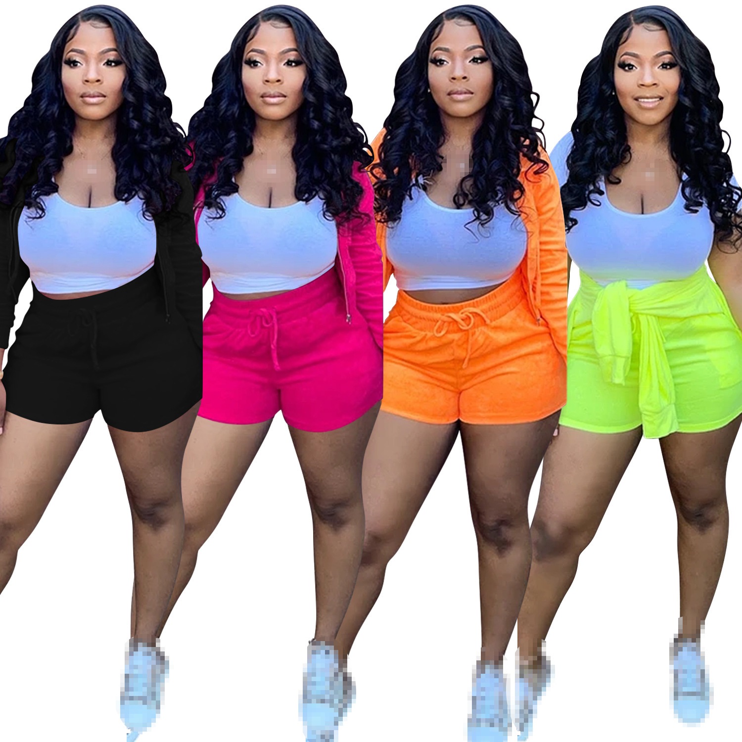 Summer Clothing Bundle - Shorts sets 3 stück set frauen