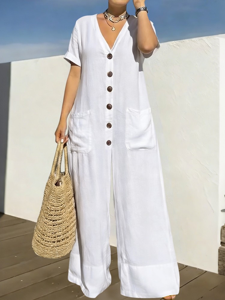 Summer Clothing Capsule - Übergrößen Damenkleidung Jumpsuit Sommerkleidung Blauer Urbaner
