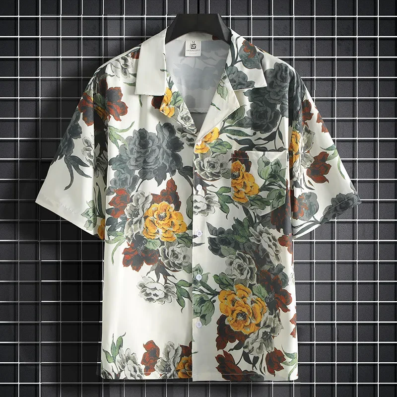 Summer Clothing Styles Men - Bedrucktes Hemd, kurzärmeliges Herrenhemd, dünnes Hemd