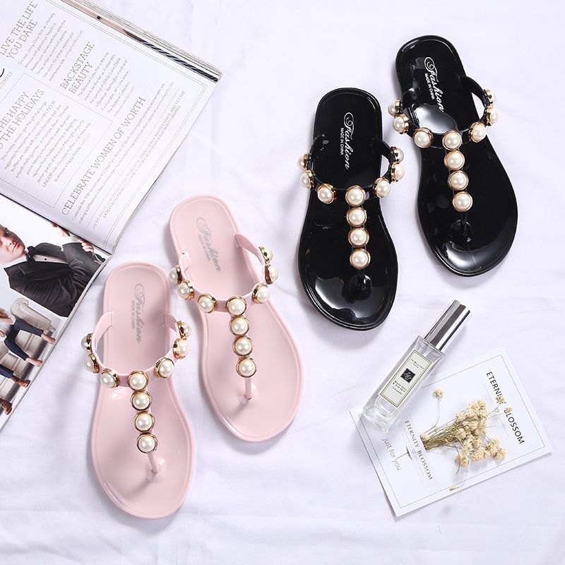 Flip Flop Jeweled - Damen-Hausschuhe und Damen-Sandalen Rhenstone Flip-Flops Schuhe