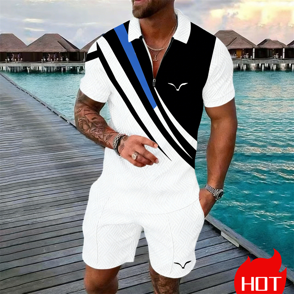 Sommer-Set mit Streifenmuster  – Summer Clothing Styles Men Bewertung und Preis