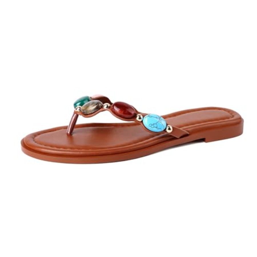 Verzierte Zehensteg-Sandalen f – Flip Flop Jeweled Bewertung und Preis