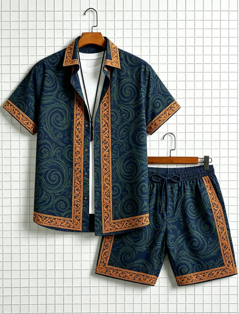 Herren-Set mit ethnisch bedruc – Summer Clothing Essentials Bewertung und Preis