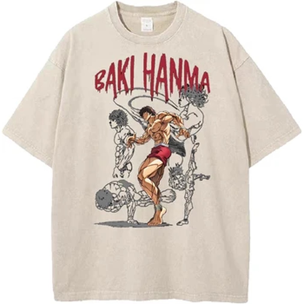 Manga Baki Print T-Shirt Haraj – Summer Clothing Italy Bewertung und Preis